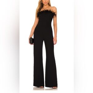 Amanda Uprichard Black Strapless Jumpsuit
